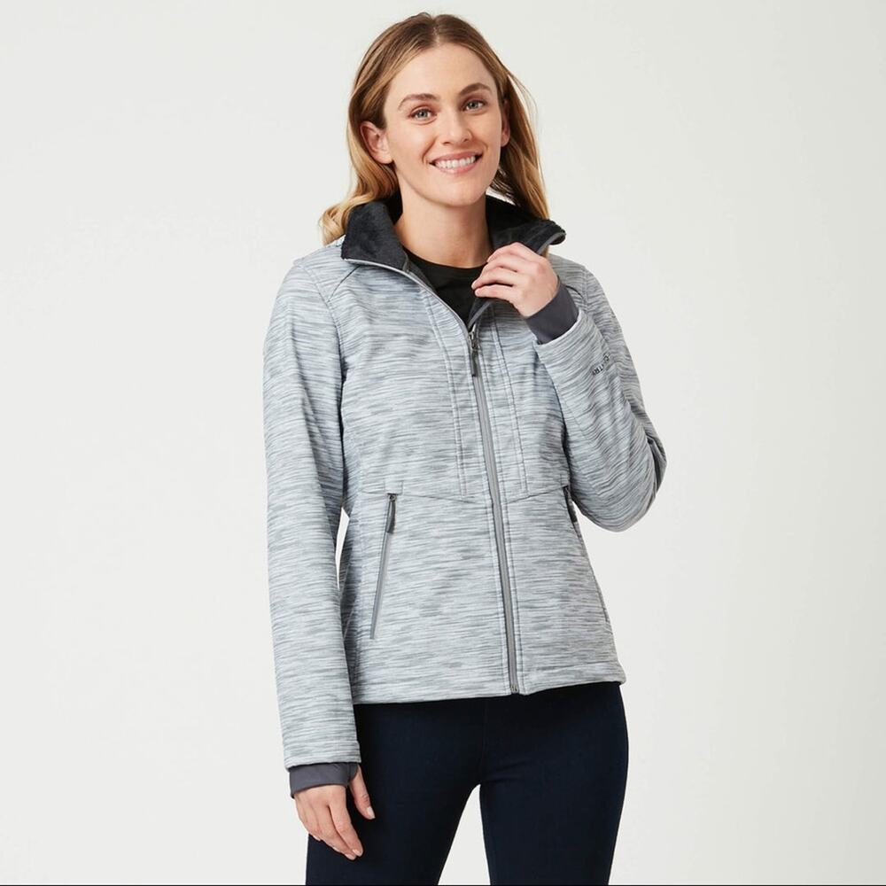 FREE COUNTRY Women's Freeform Hooded Jacket, NWT M thumb holes gray